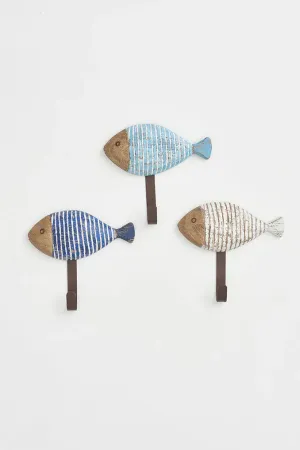 3 percheros con forma de pez