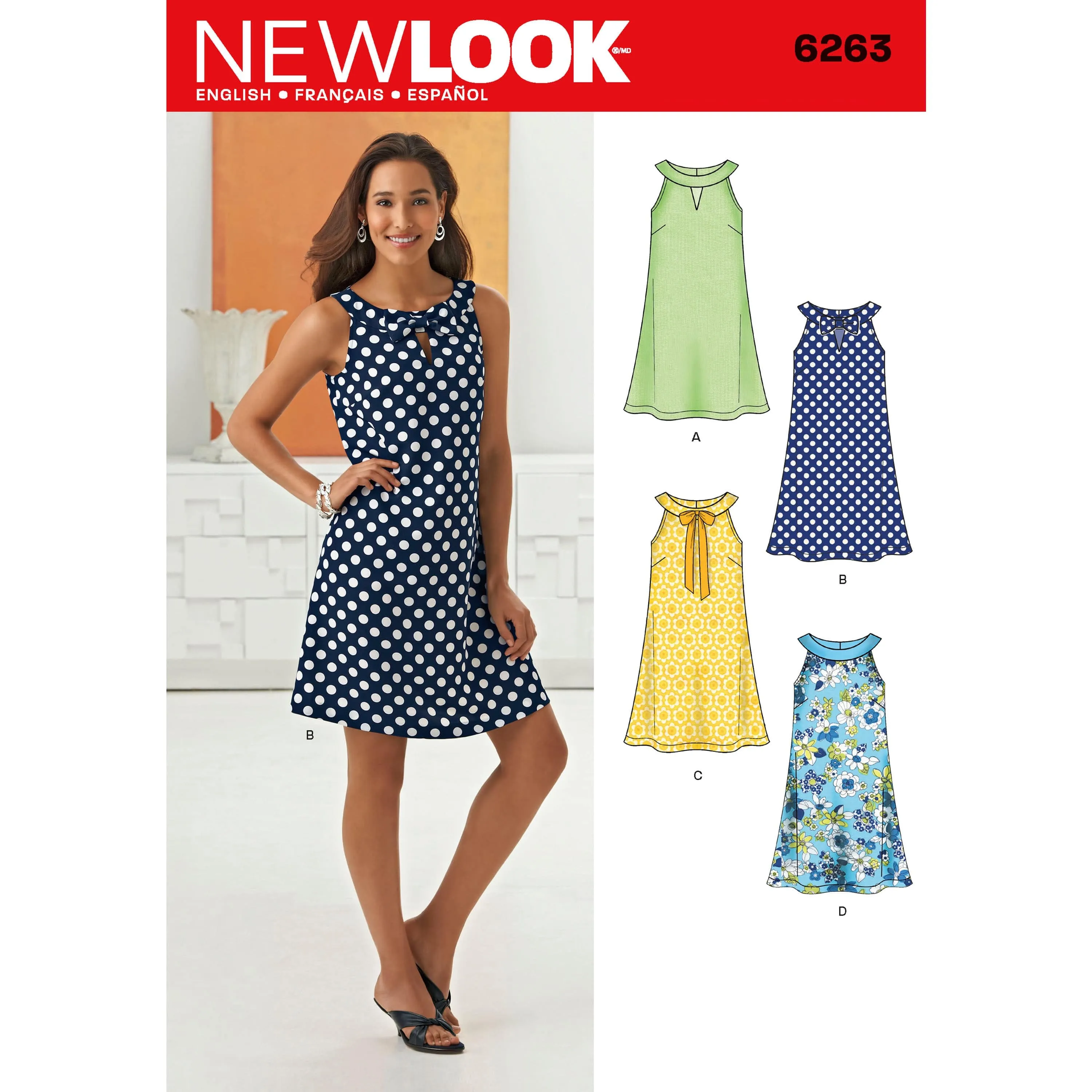 6263 Misses' A- Line Dress