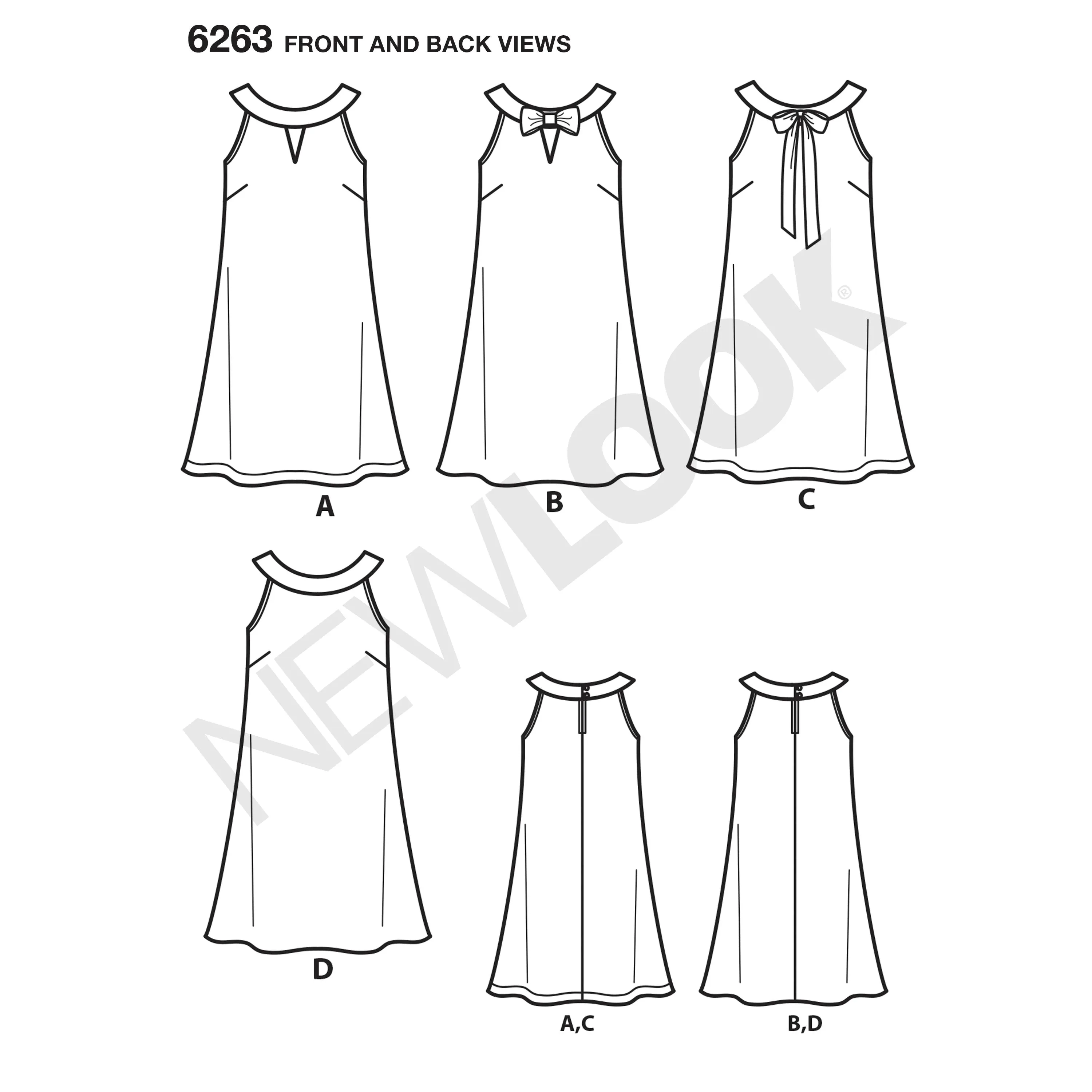 6263 Misses' A- Line Dress