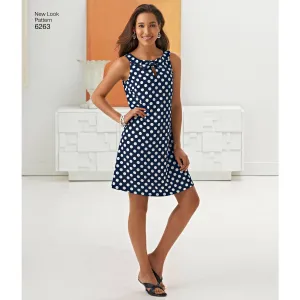 6263 Misses' A- Line Dress
