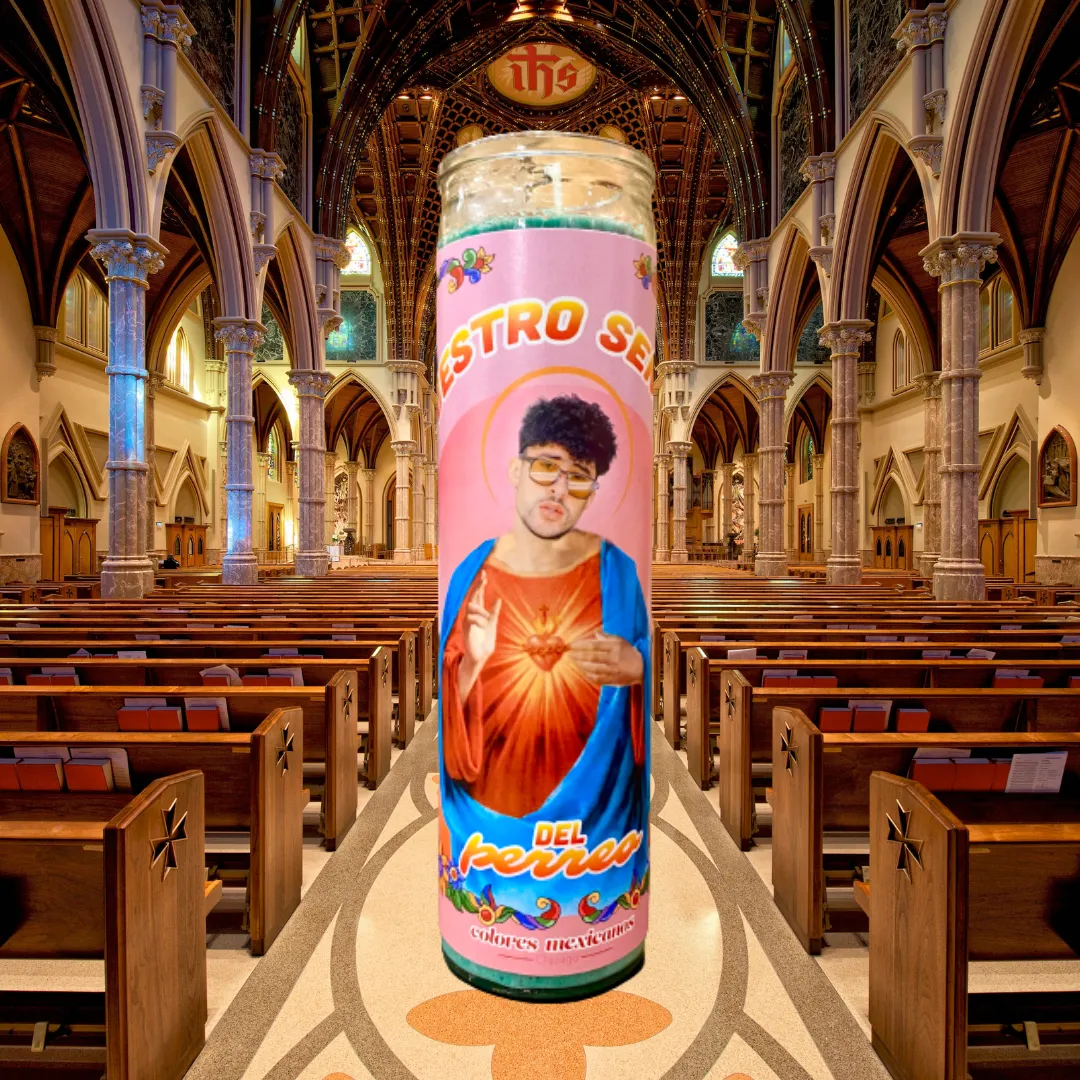 Bad Bunny Prayer Candle - “El Señor Del Perreo”