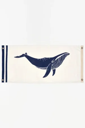 Bandera con ballena azul - D1348