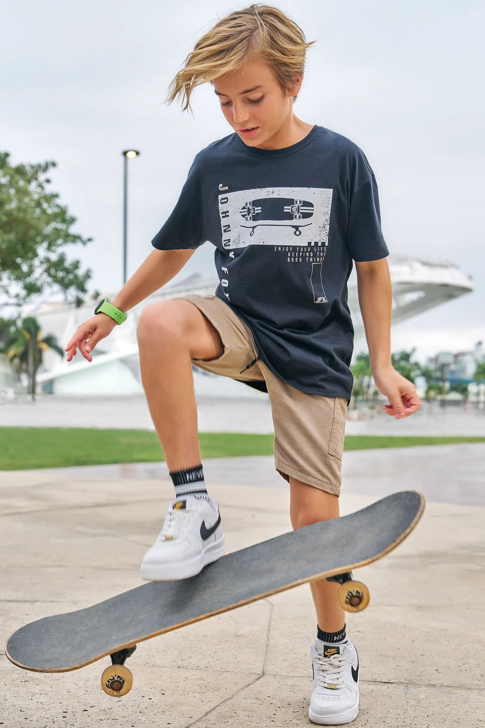 Bermuda em Sarja Melange com Elastano Super Power  74871 Johnny Fox