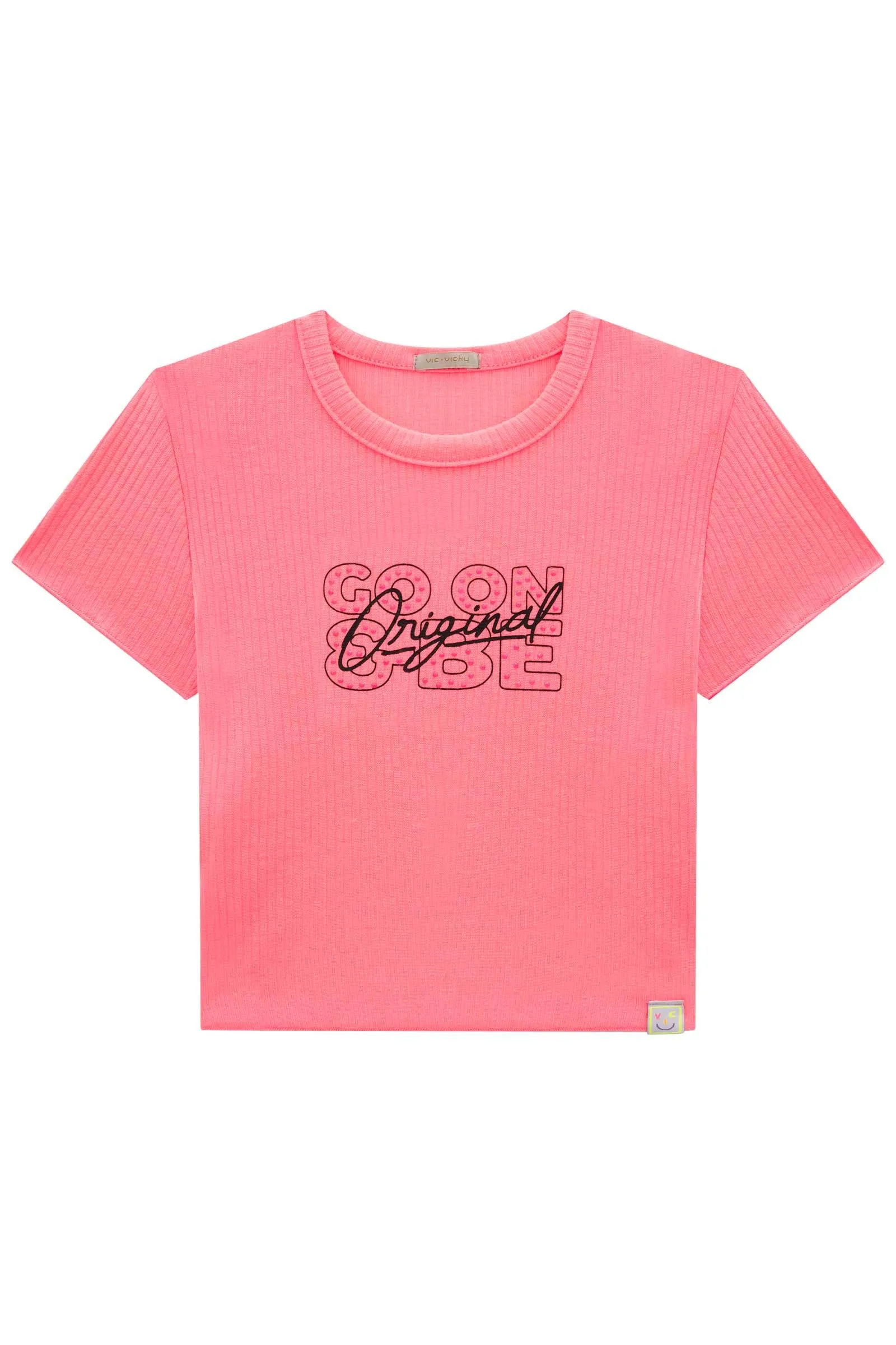 Blusa Cropped em Canelado Maui 80301 Vic&Vicky