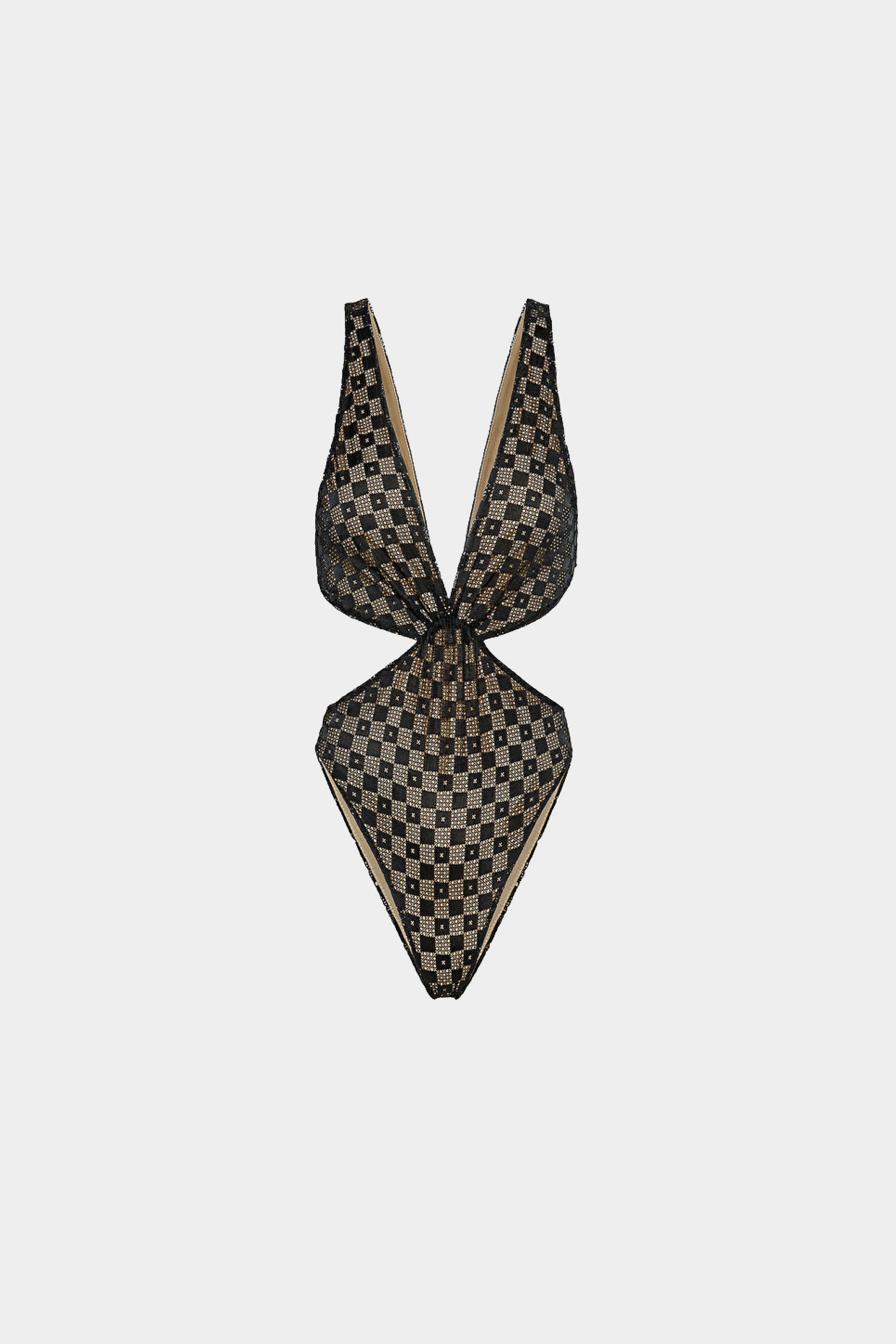 Body Damier Lace Negro
