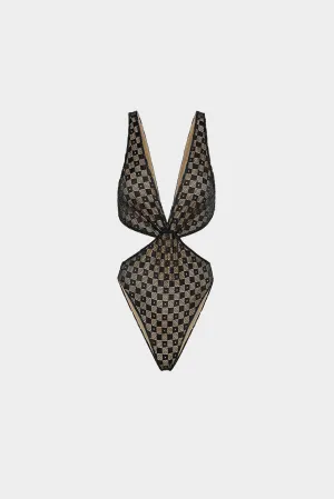 Body Damier Lace Negro