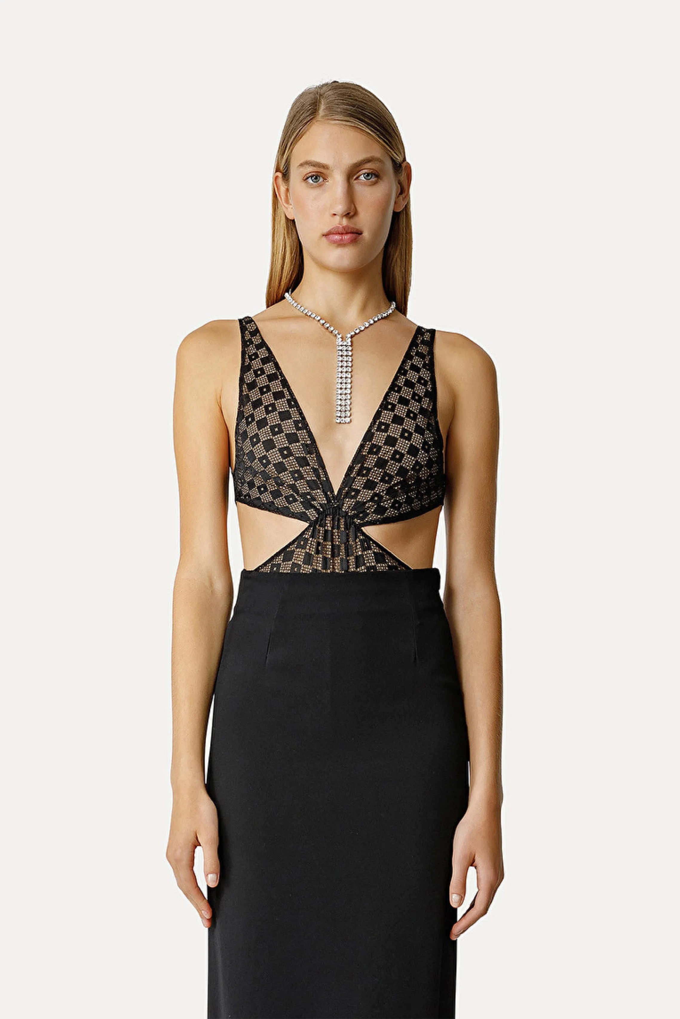 Body Damier Lace Negro