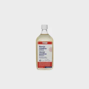 Bote de Barniz Brillante para Cuadros marca Titan. Tamaño 1 Litro