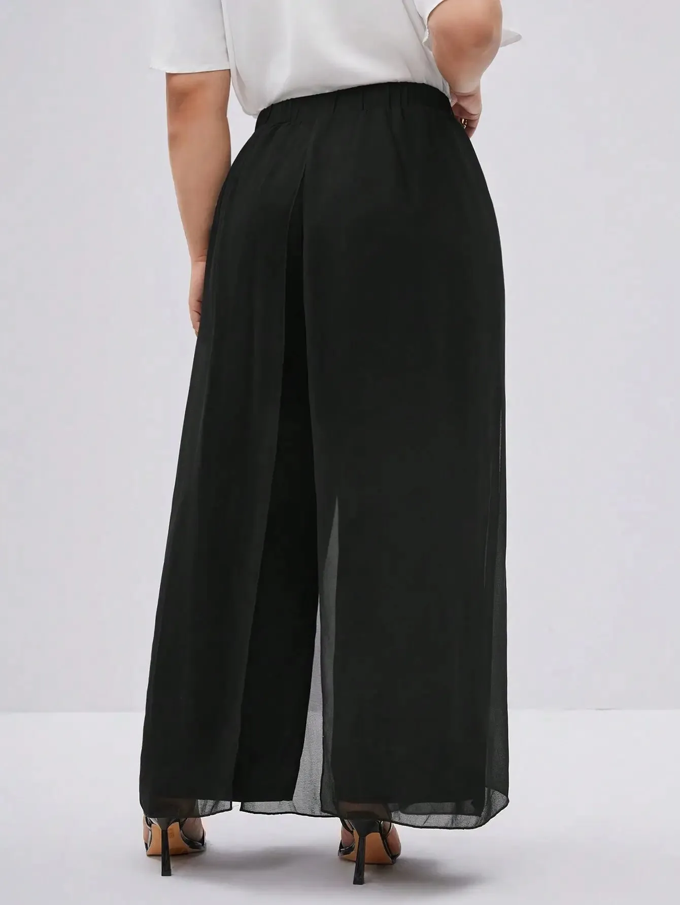 Calça De Malha Larga Plus Size - Casey