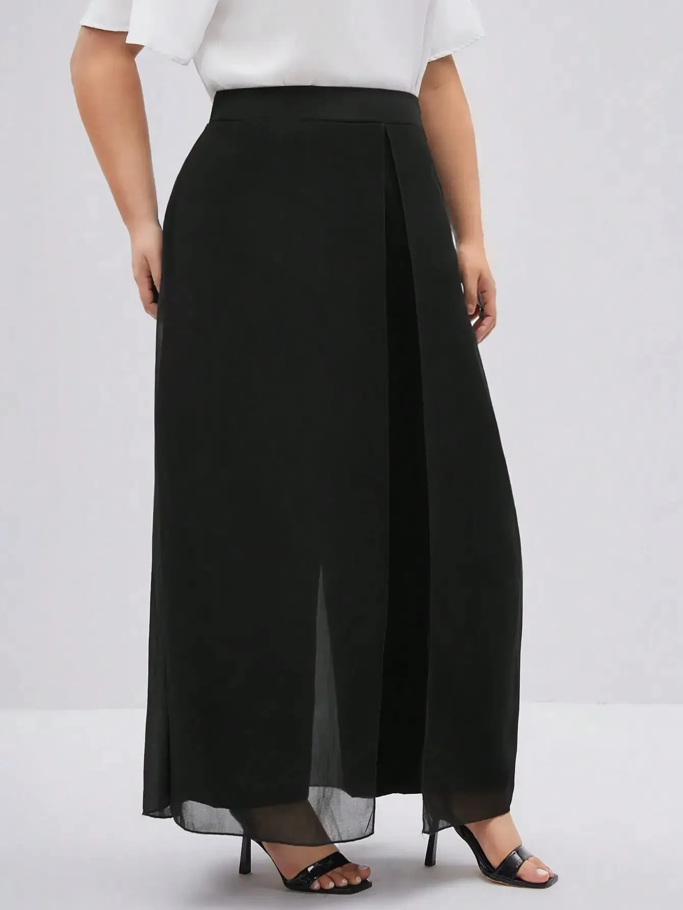 Calça De Malha Larga Plus Size - Casey