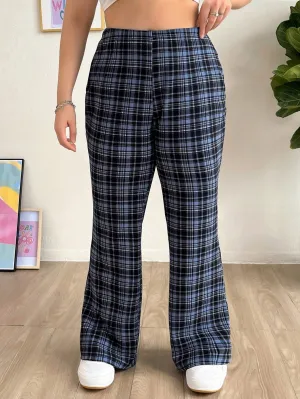 Calças Xadrez Flarer Plus Size - Cora