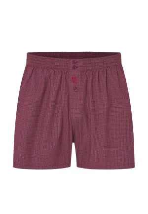 Calzoncillo Bóxer Hombre Algodón Tela Cuadros - Rojo 6311_90