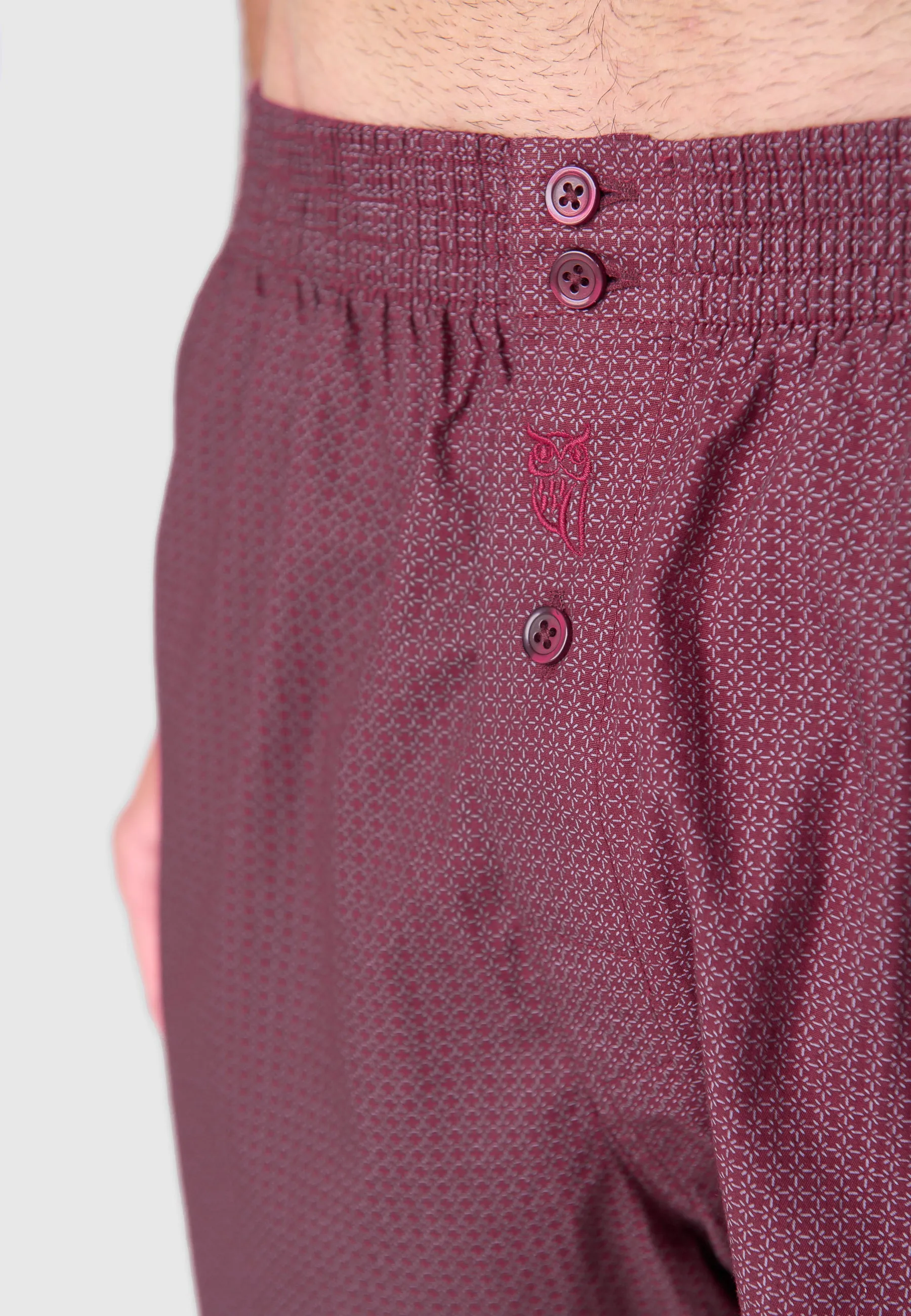 Calzoncillo Bóxer Hombre Algodón Tela Cuadros - Rojo 6311_90
