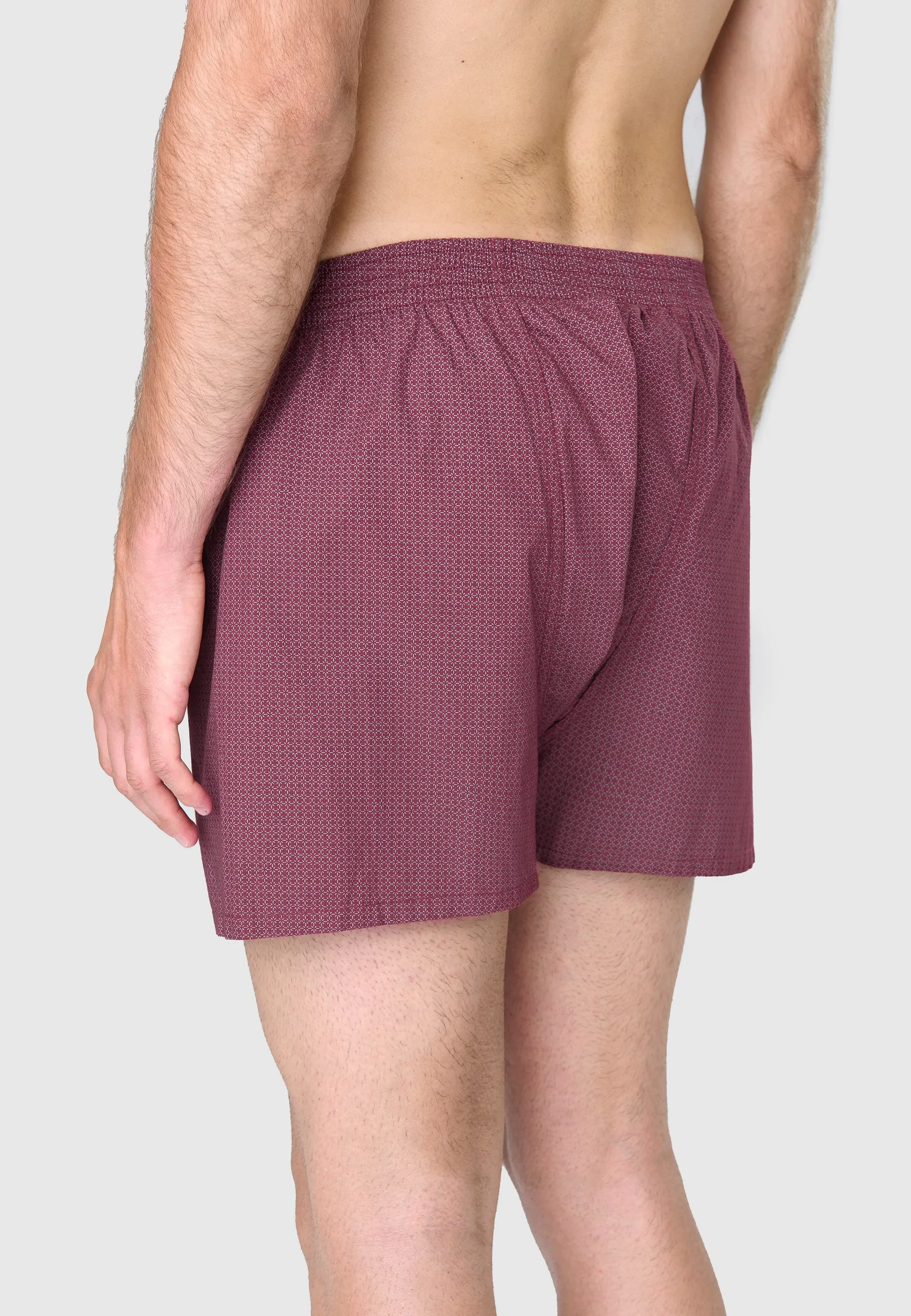 Calzoncillo Bóxer Hombre Algodón Tela Cuadros - Rojo 6311_90