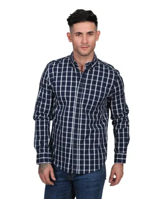 Camisas Para Hombre Manga Larga Cuadros Regular Fit 2 B21206