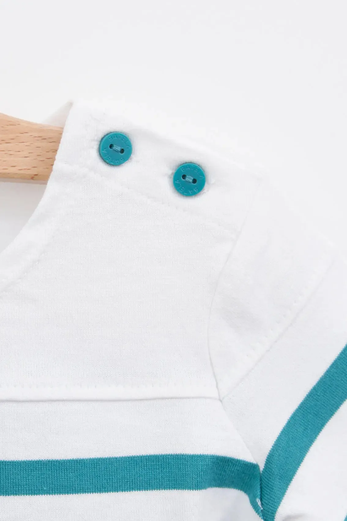 Camiseta algodón bebe manga larga raya marinera