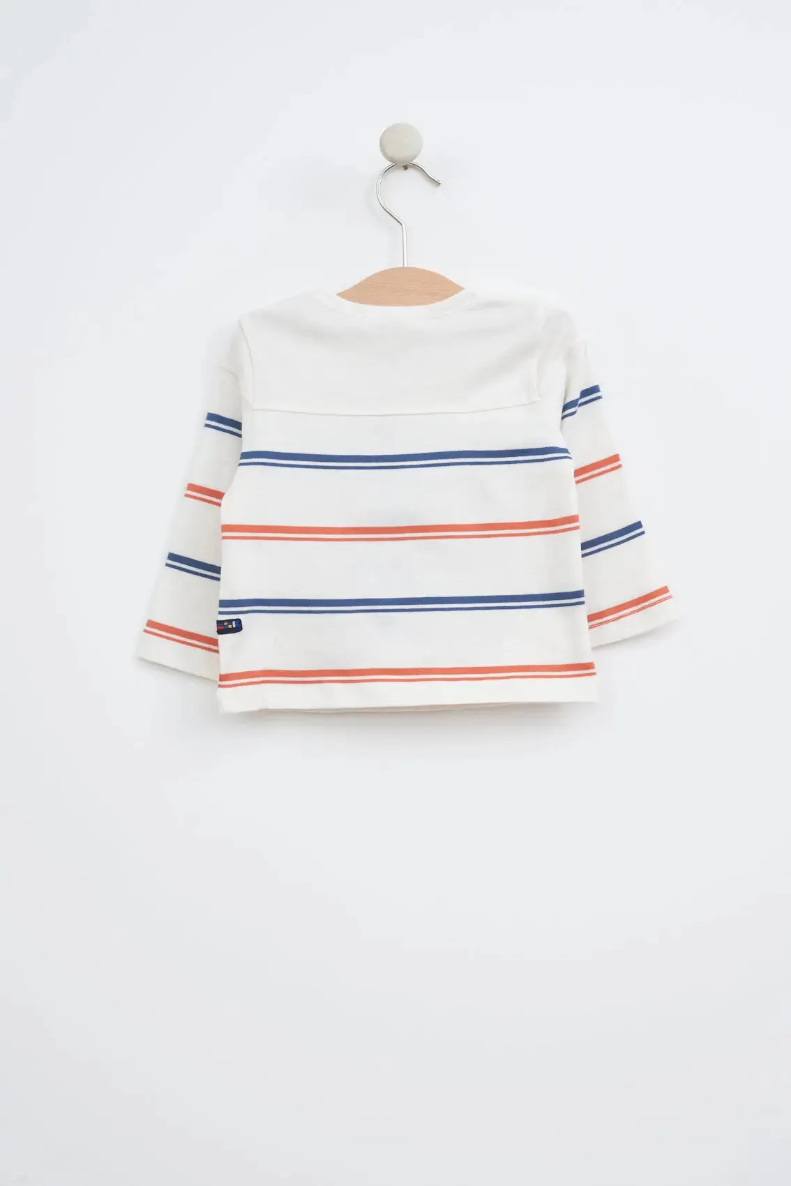 Camiseta algodón bebe manga larga raya marinera
