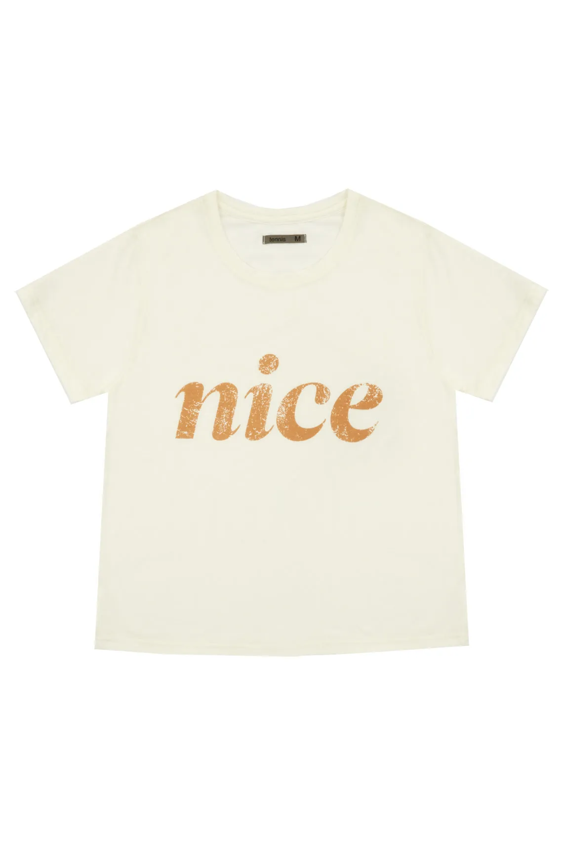 Camiseta crudo estampada para mujer