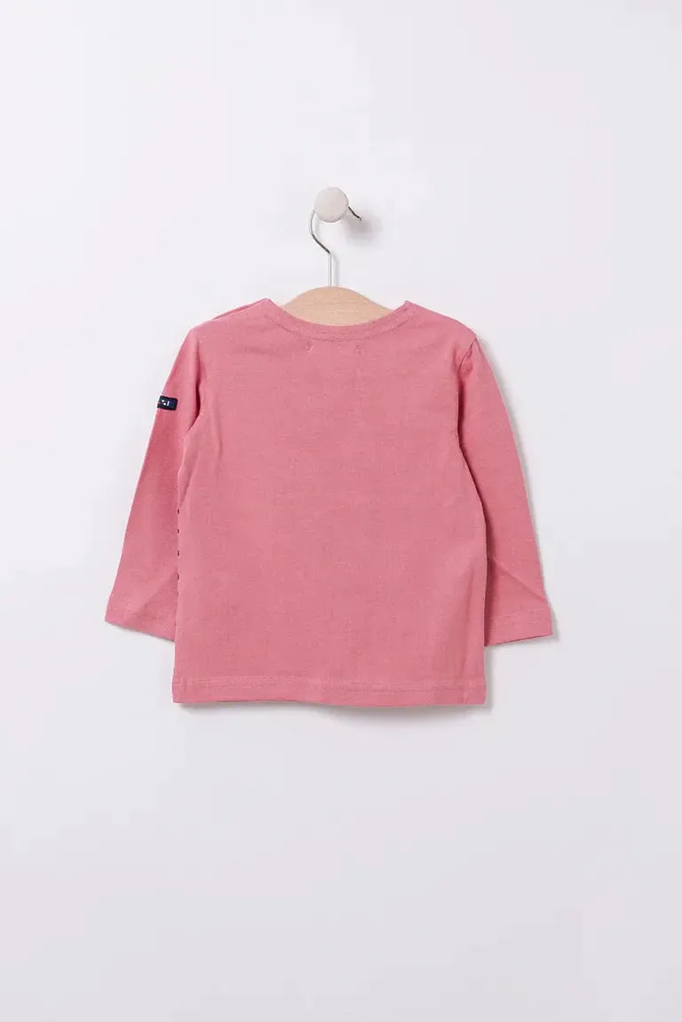 Camiseta de manga larga con peces y olas B2302