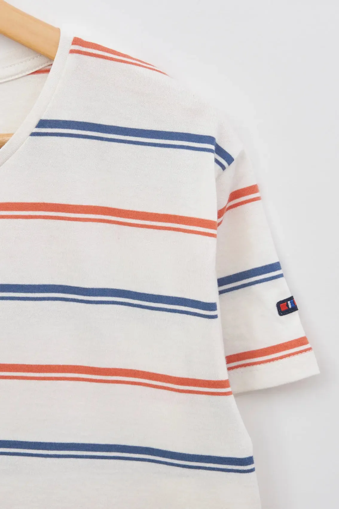 Camiseta de rayas o marsellesa manga corta en algodón 180 gr