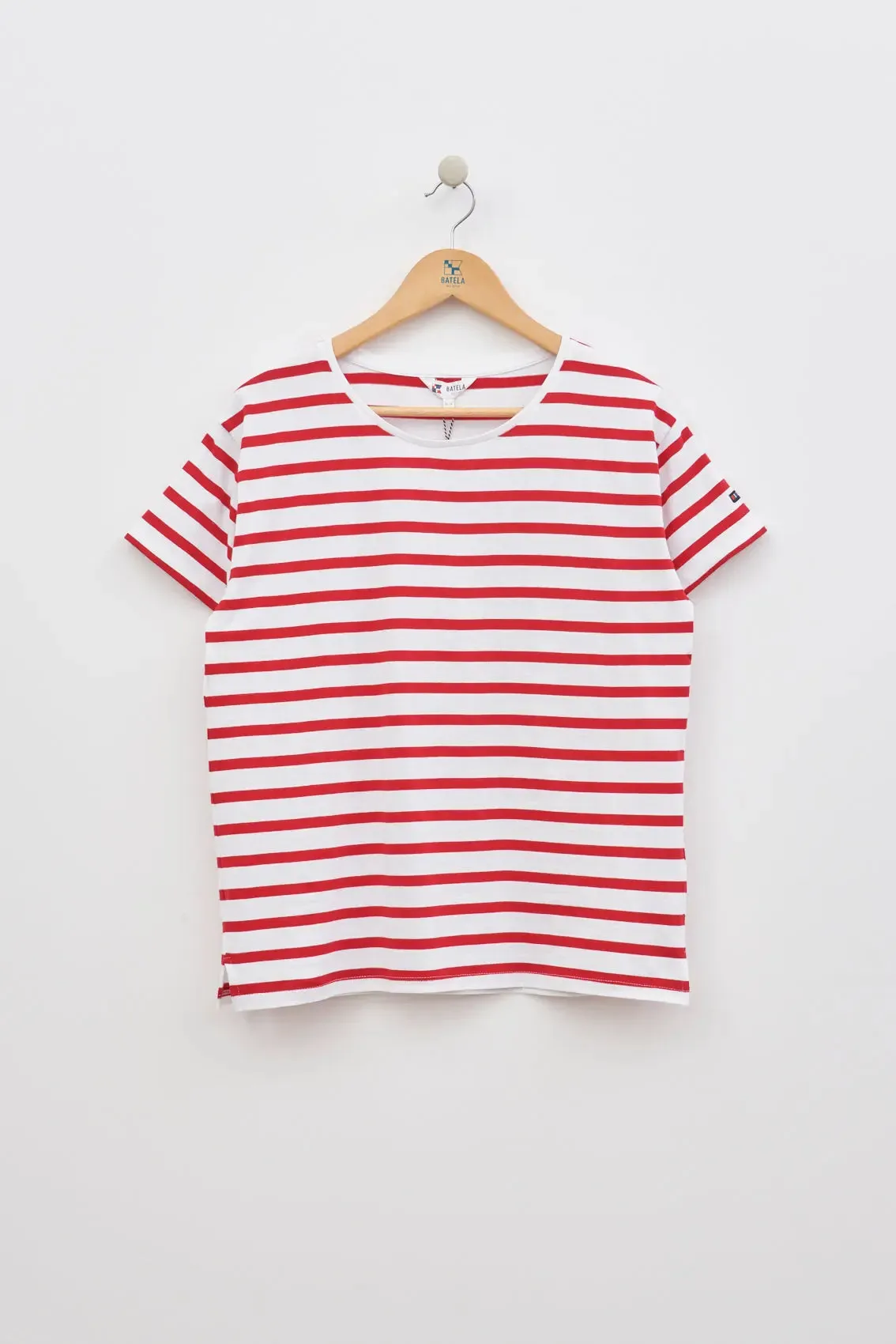 Camiseta de rayas o marsellesa manga corta en algodón 180 gr