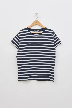 Camiseta de rayas o marsellesa manga corta en algodón 180 gr