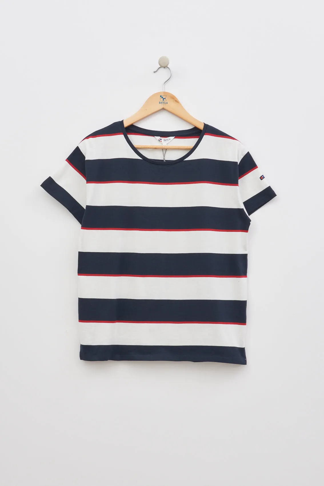Camiseta de rayas o marsellesa manga corta en algodón 180 gr