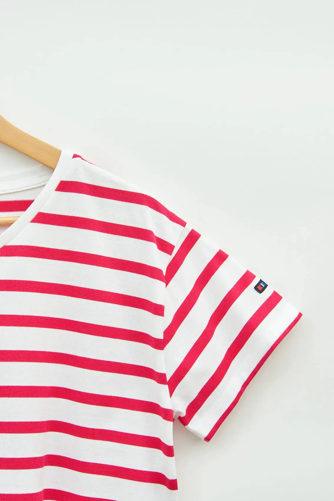 Camiseta de rayas o marsellesa manga corta en algodón 180 gr