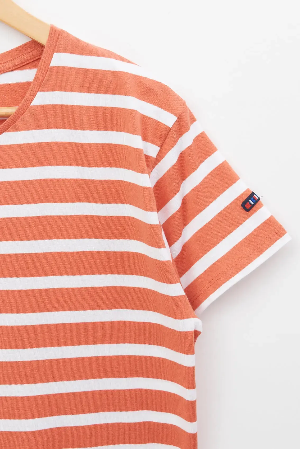 Camiseta de rayas o marsellesa manga corta en algodón 180 gr