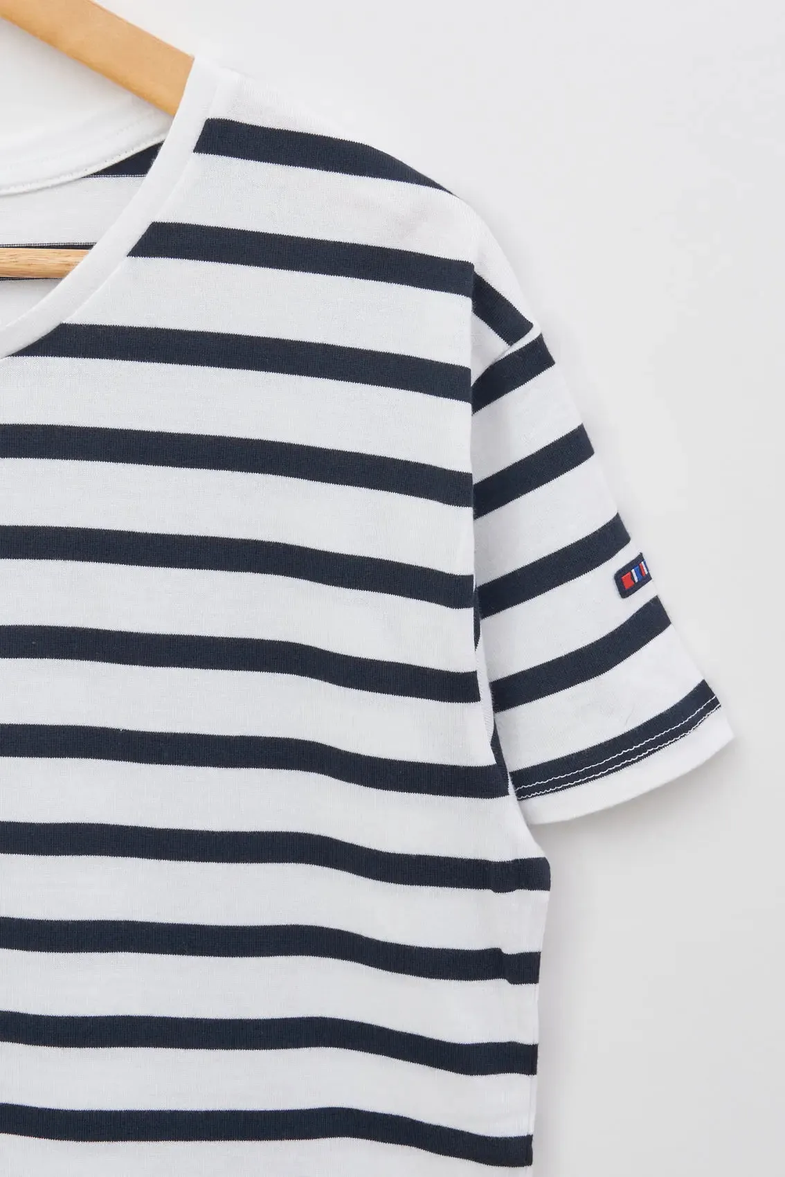 Camiseta de rayas o marsellesa manga corta en algodón 180 gr