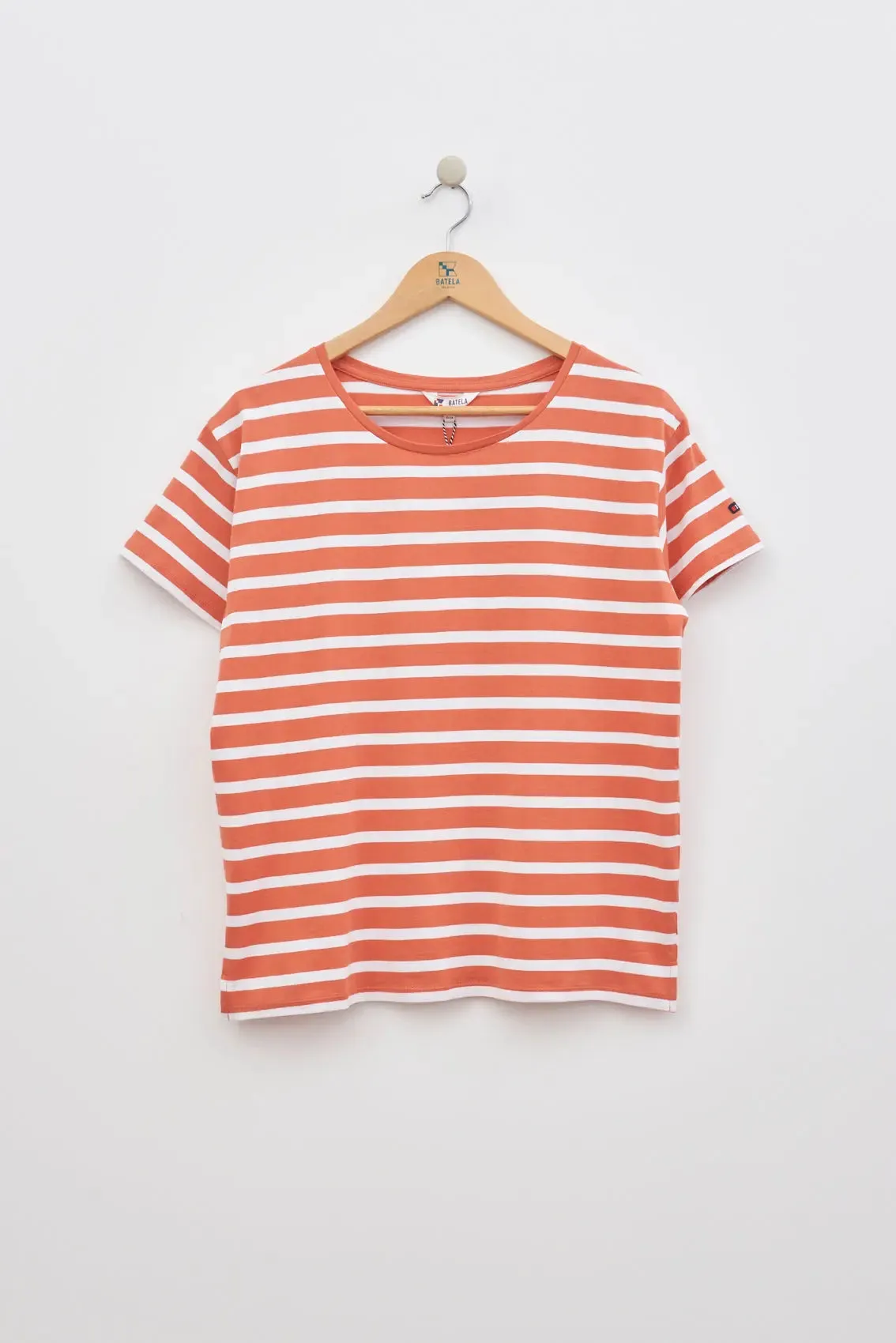 Camiseta de rayas o marsellesa manga corta en algodón 180 gr
