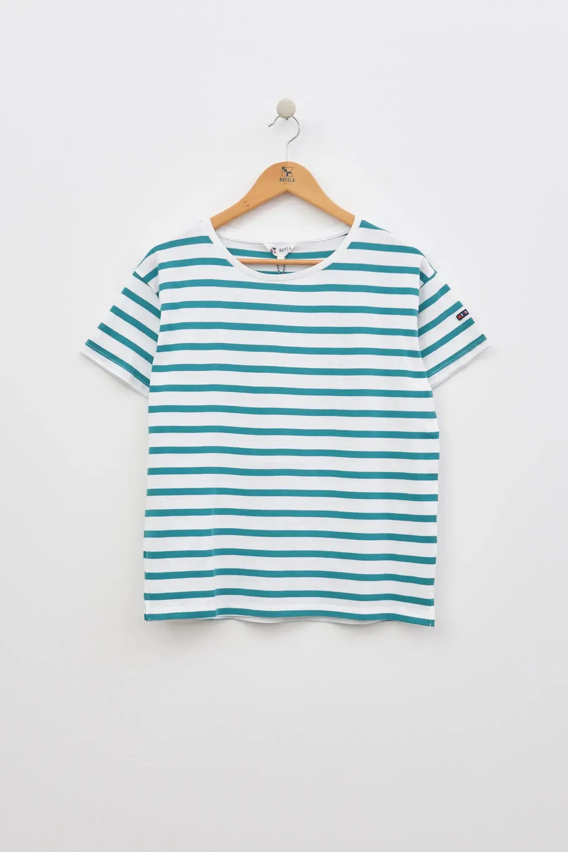 Camiseta de rayas o marsellesa manga corta en algodón 180 gr