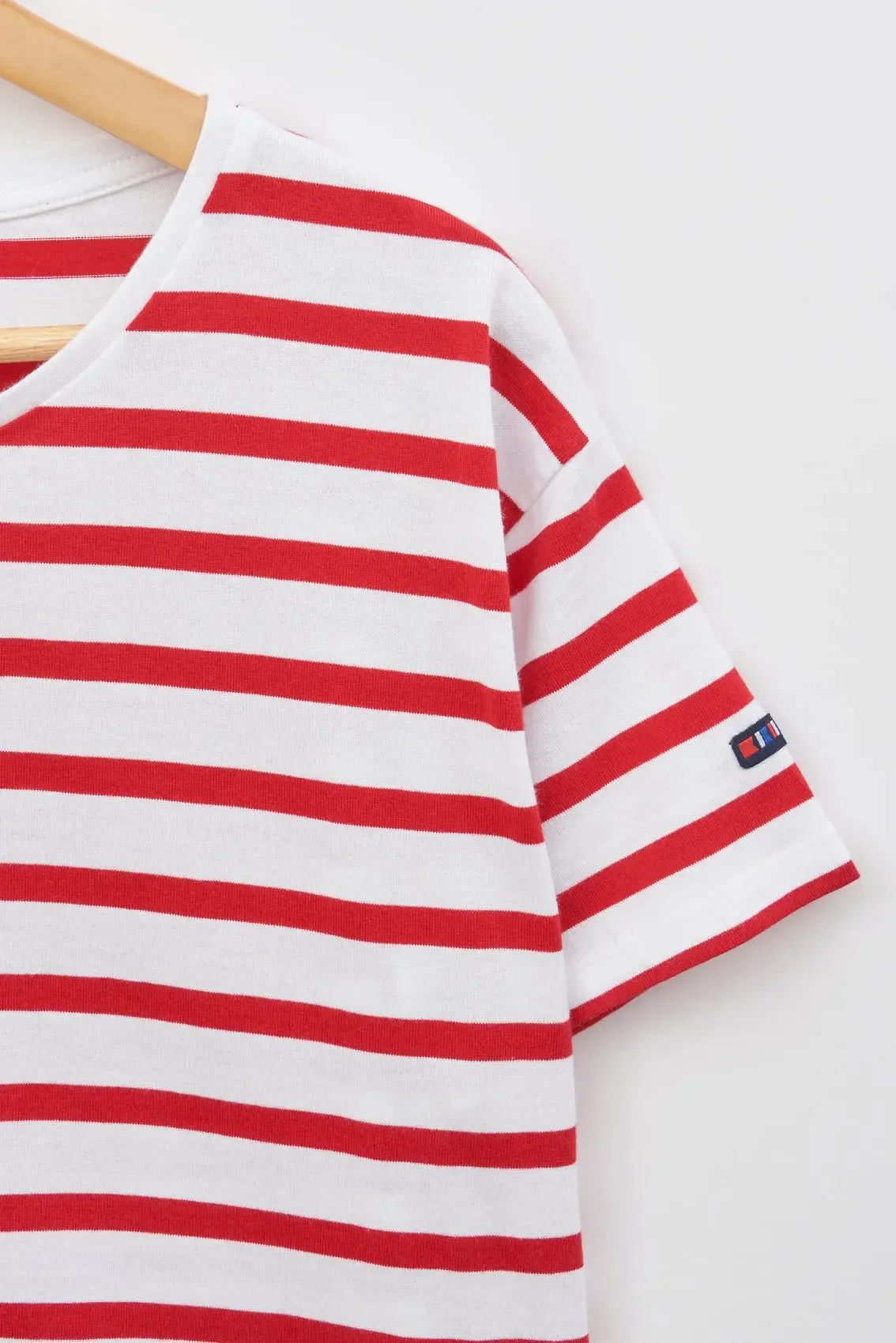 Camiseta de rayas o marsellesa manga corta en algodón 180 gr
