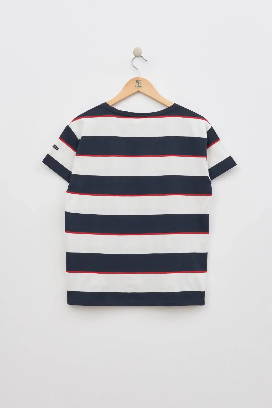 Camiseta de rayas o marsellesa manga corta en algodón 180 gr
