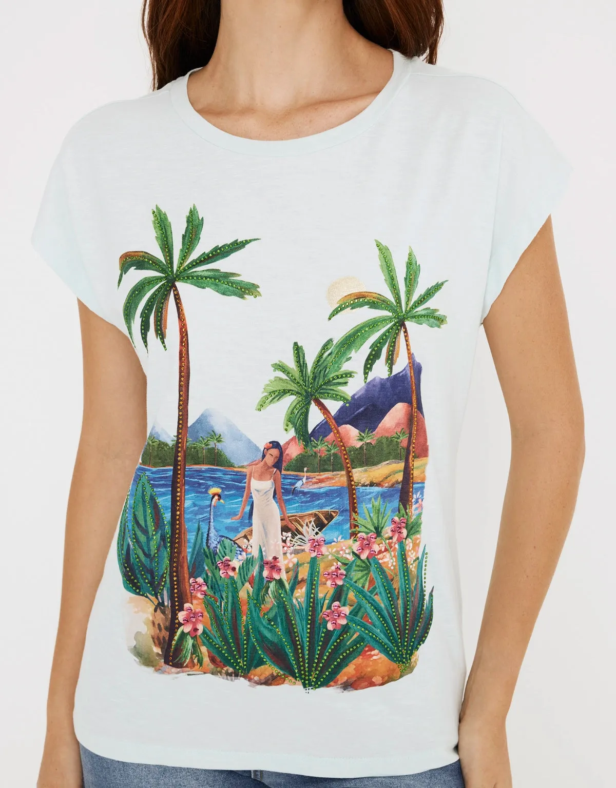 Camiseta Manga Corta Palmeras - Balininas