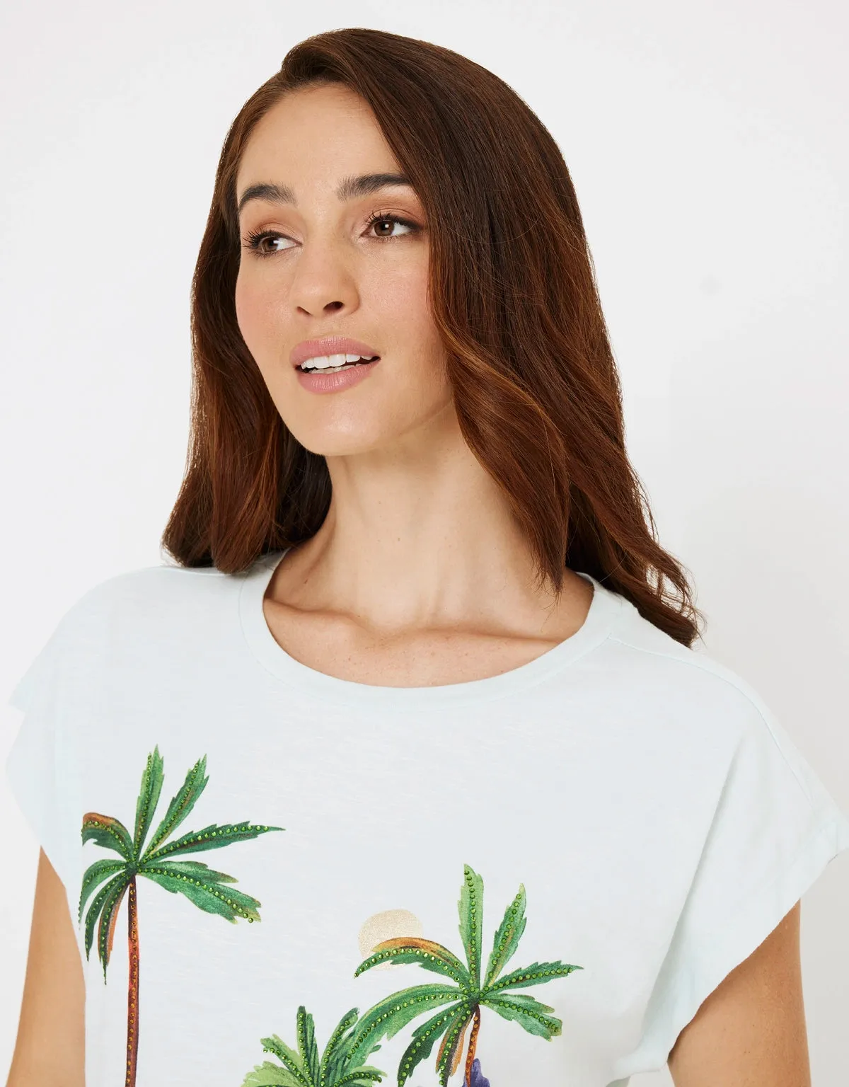 Camiseta Manga Corta Palmeras - Balininas