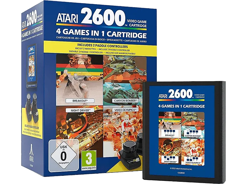 Cartucho Atari 2600 - Atari 4 Games in 1 Paddle Pack