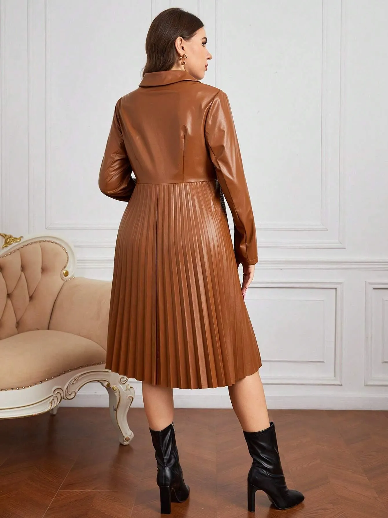 Casaco Em Couro Do Plutônio Plus Size - Frances