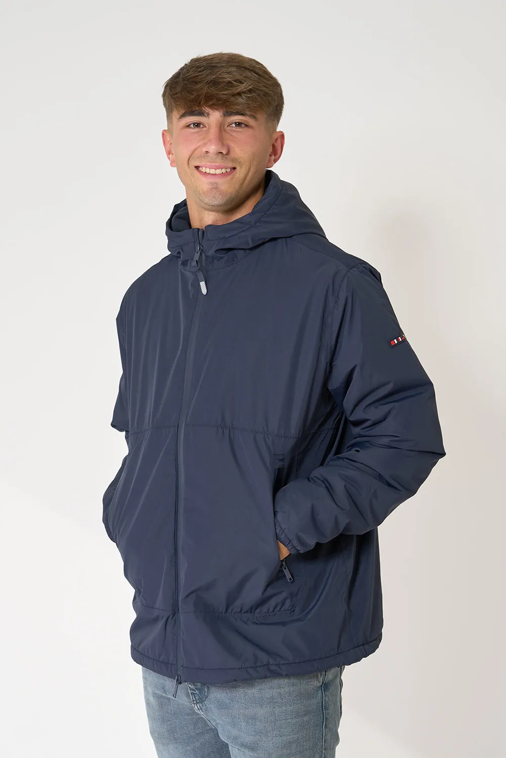 Cazadora de hombre impermeable con interior de forro polar