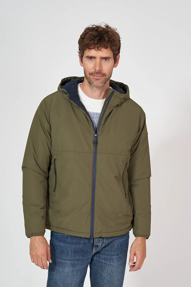 Cazadora de hombre impermeable con interior de forro polar