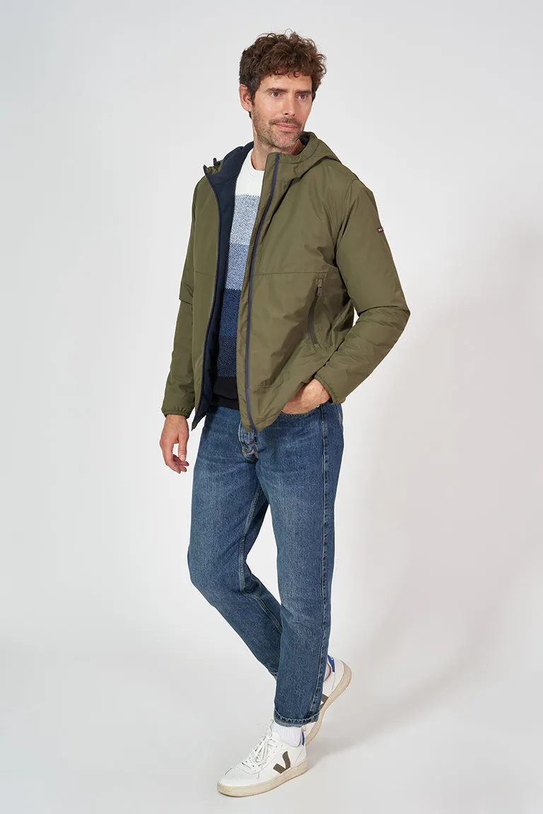 Cazadora de hombre impermeable con interior de forro polar
