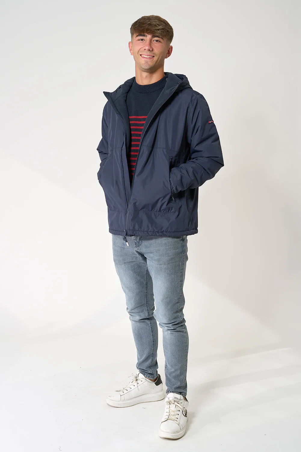 Cazadora de hombre impermeable con interior de forro polar