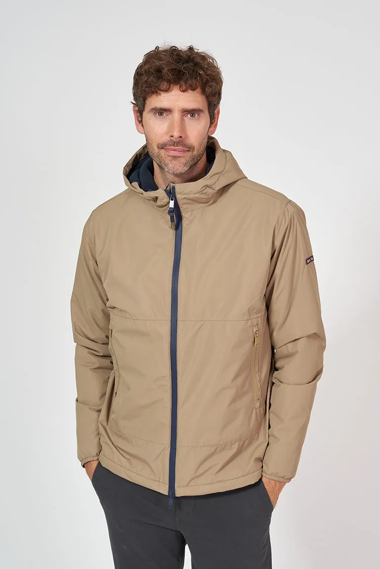 Cazadora de hombre impermeable con interior de forro polar