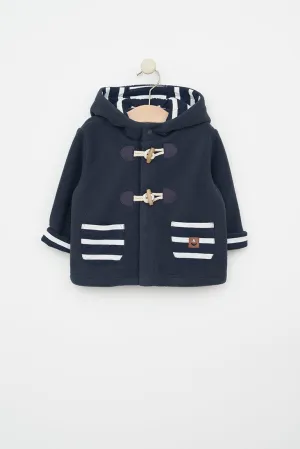 Chaqueta polar bolsilos a rayas