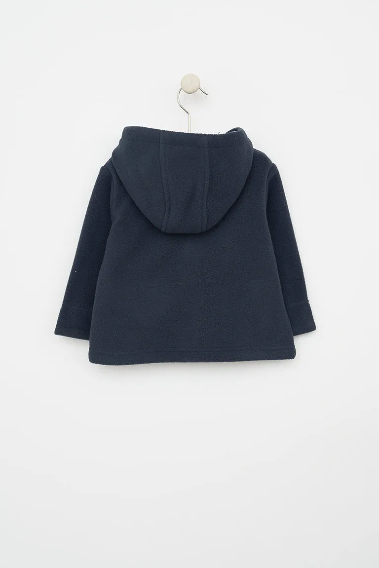 Chaqueta polar bolsilos a rayas