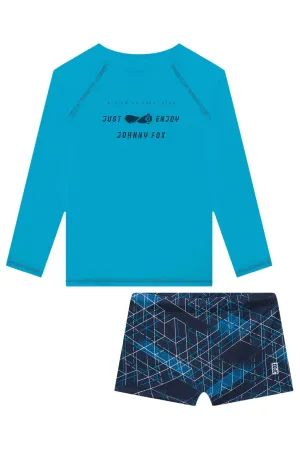 Conjunto de Camiseta e Sunga em Malha Uv Dry com Proteção Uv 50  75710 Johnny Fox