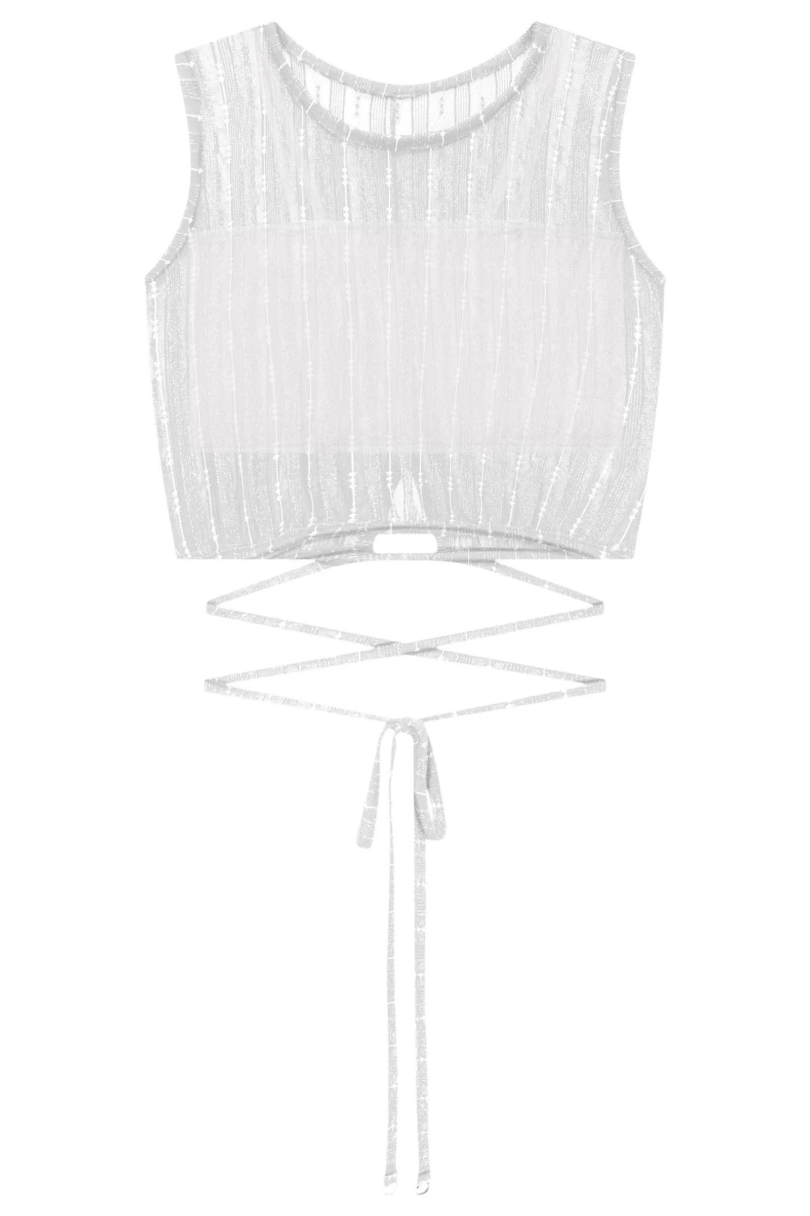 Conjunto de Cropped e Saia Tule Bordado e Top em Cotton 74723 Vic&Vicky