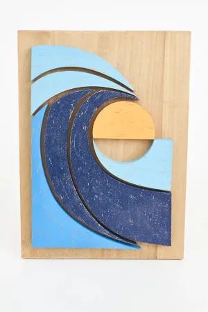 Cuadro de madera ola y sol
