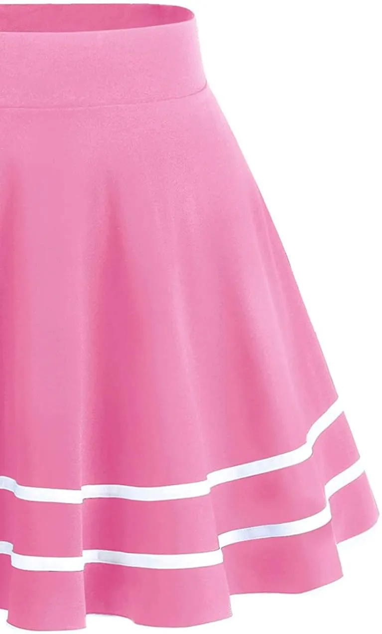 DRESSTELLS Women's Casual Skirt 2025, Stretchy High Waist Aline Mini Skater Skirts