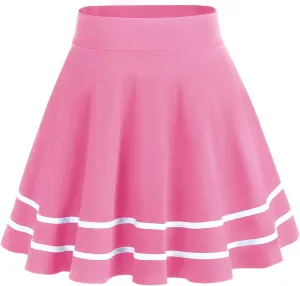 DRESSTELLS Women's Casual Skirt 2025, Stretchy High Waist Aline Mini Skater Skirts
